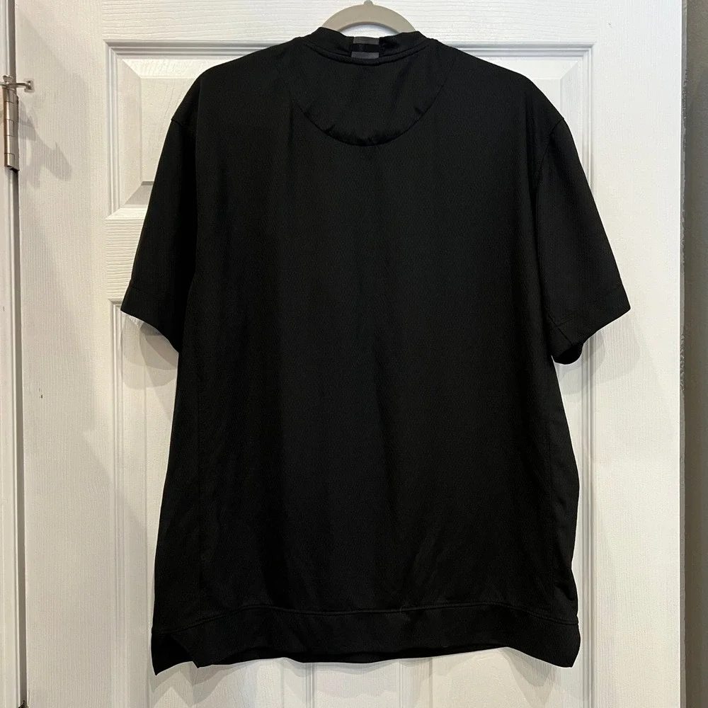 Nike Training Shirt Polyester Mesh Black Athletic Performance Fitness Gymwear M